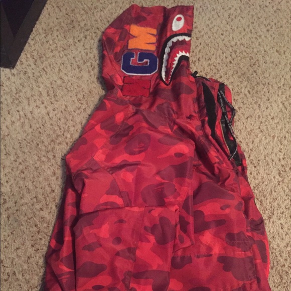 red bape snowboard jacket